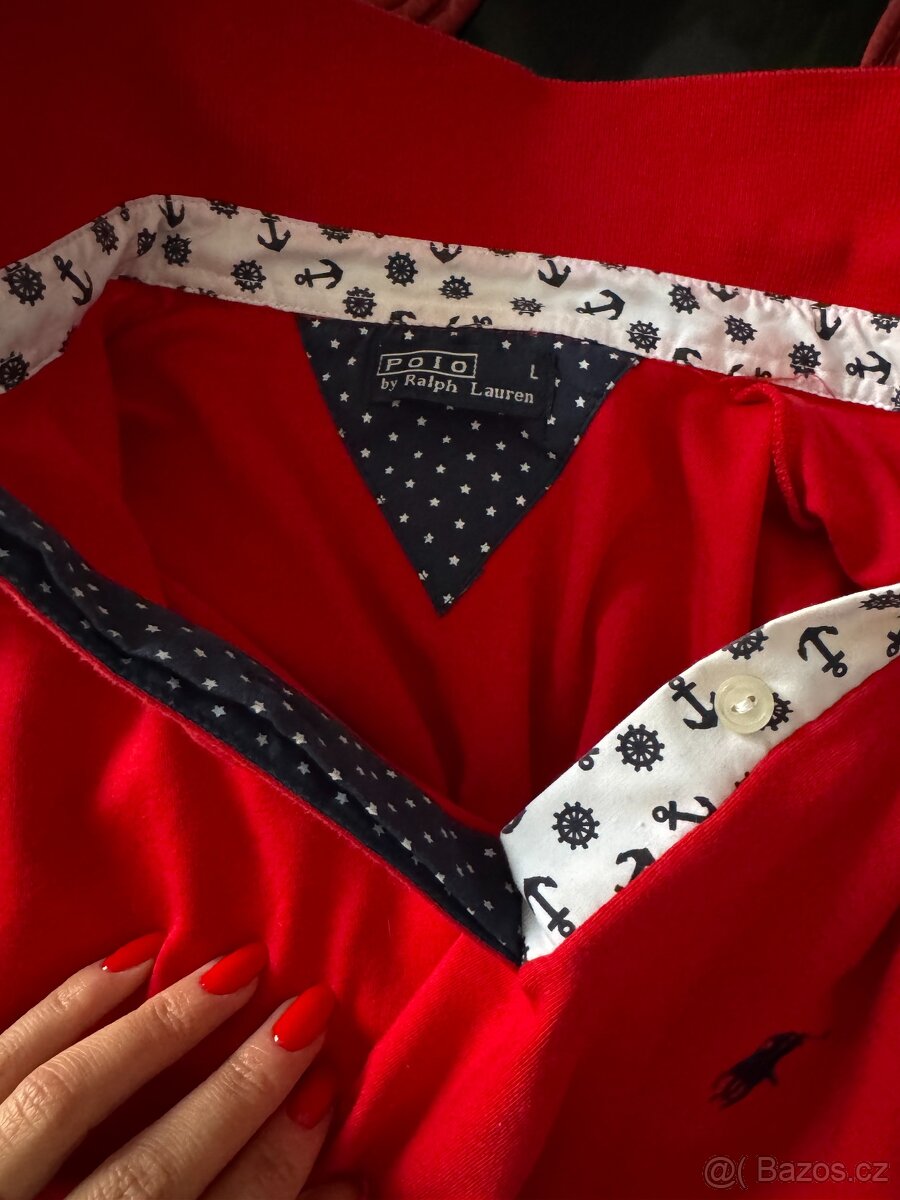 Polo Ralph Lauren cervene tricko - 4