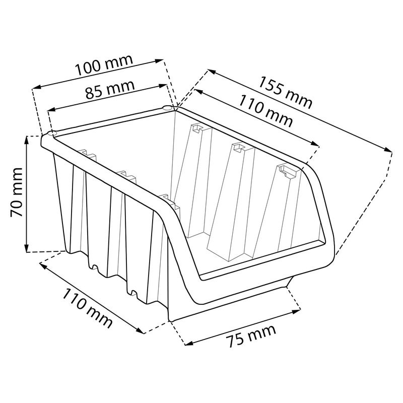 Závěsný plastový organizér s 24 boxy - 4