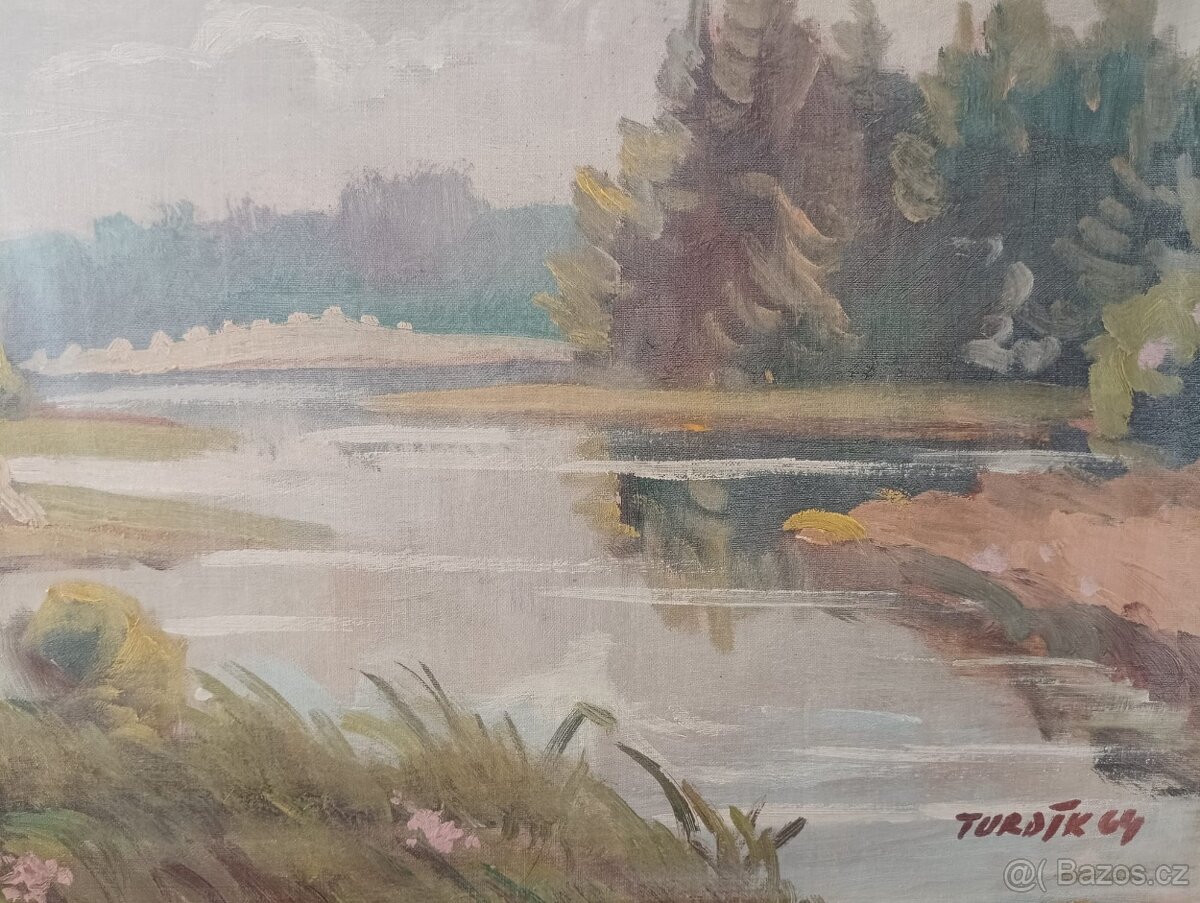 OBRAZ OLEJ NA PLÁTNĚ MALÍŘ VLADIMÍR TVRDÍK - 4