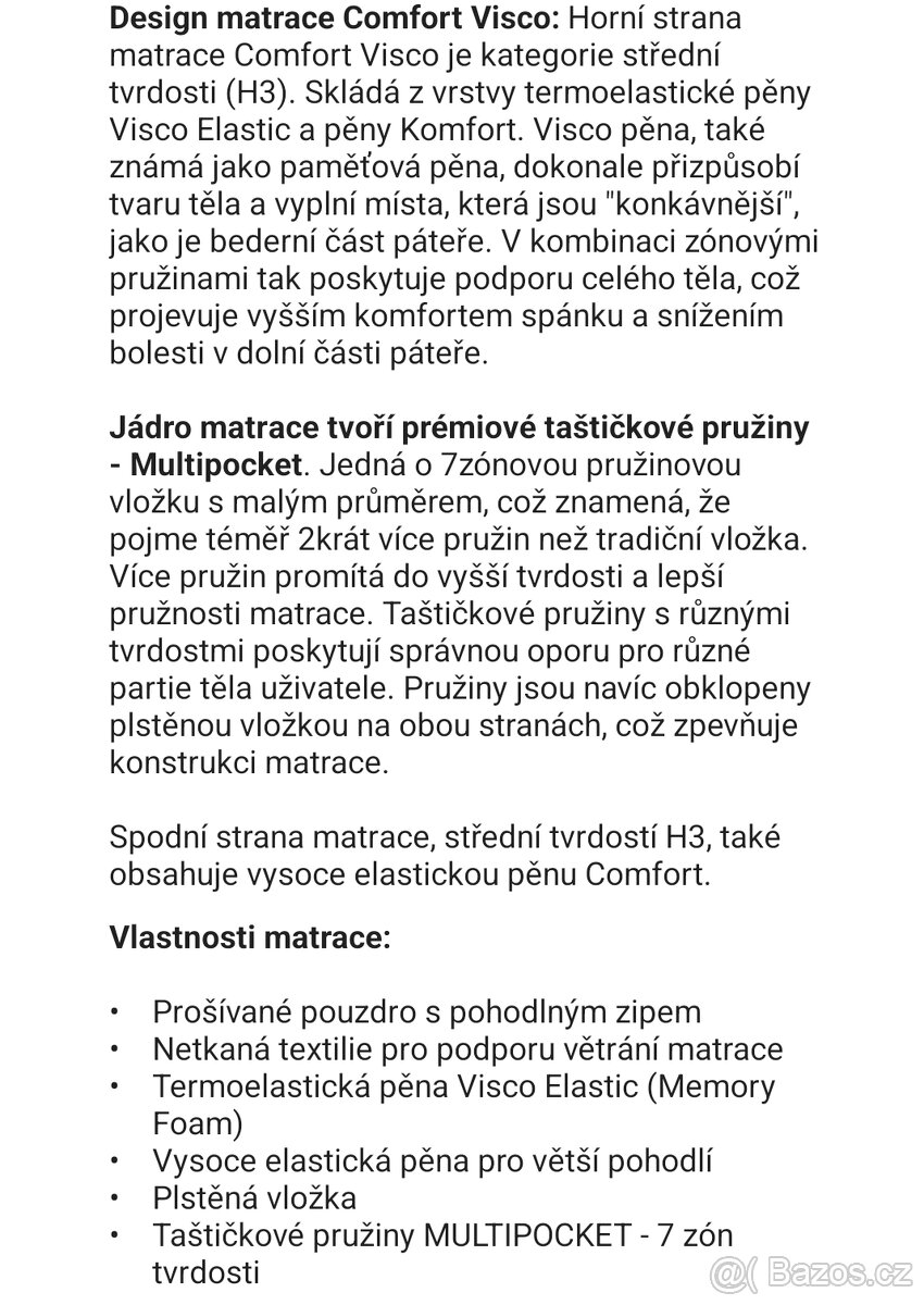 Matrace Visco 7 zón - 4