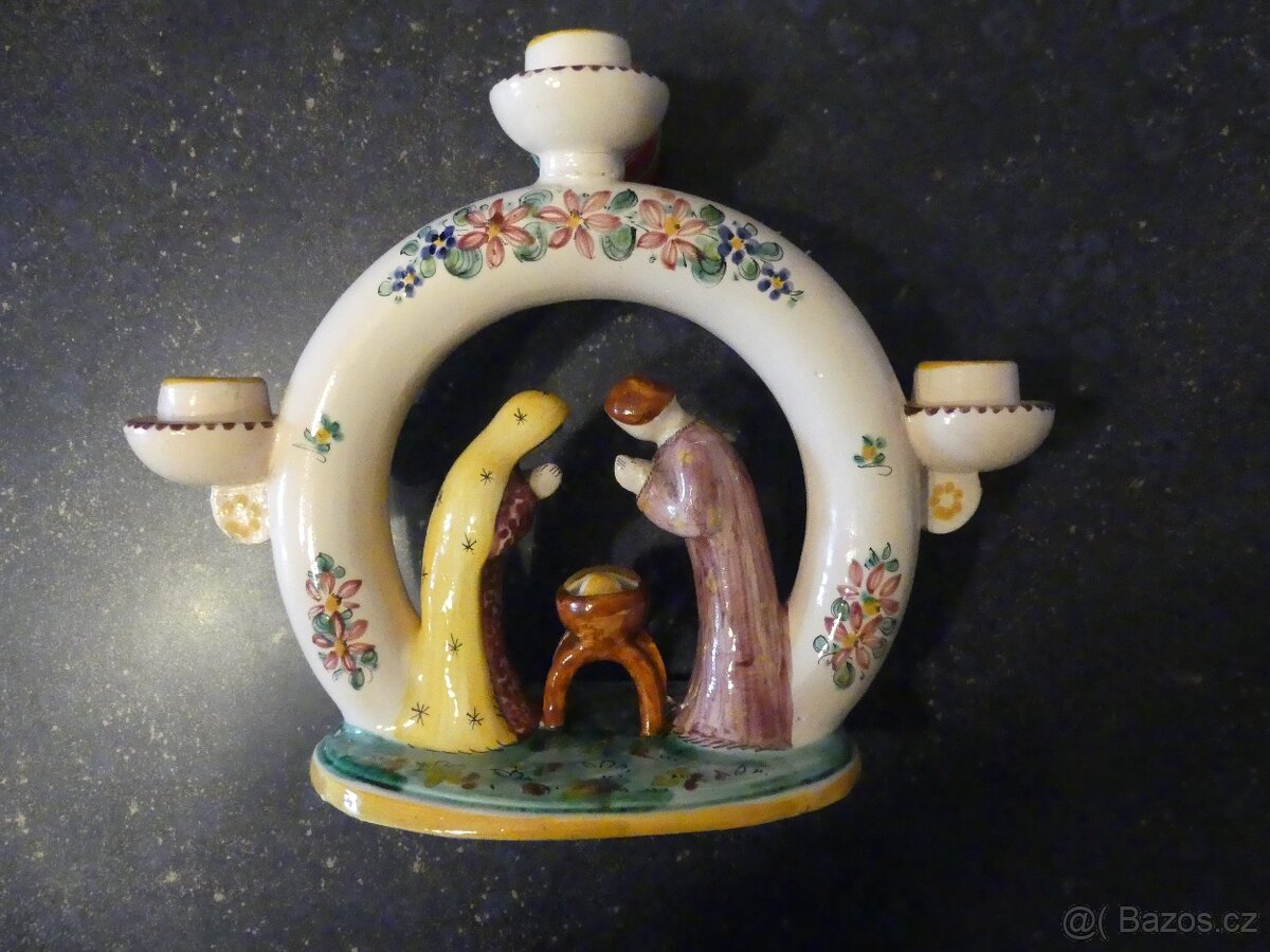 Starý svícen s jesličkami - 4
