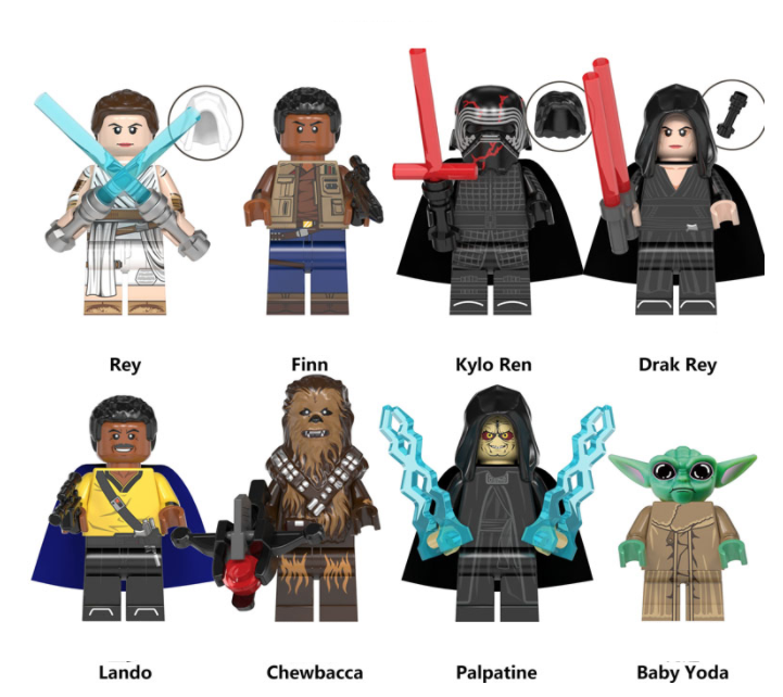 Rôzne figúrky Star Wars 5 (8ks) typ lego - nové - 4