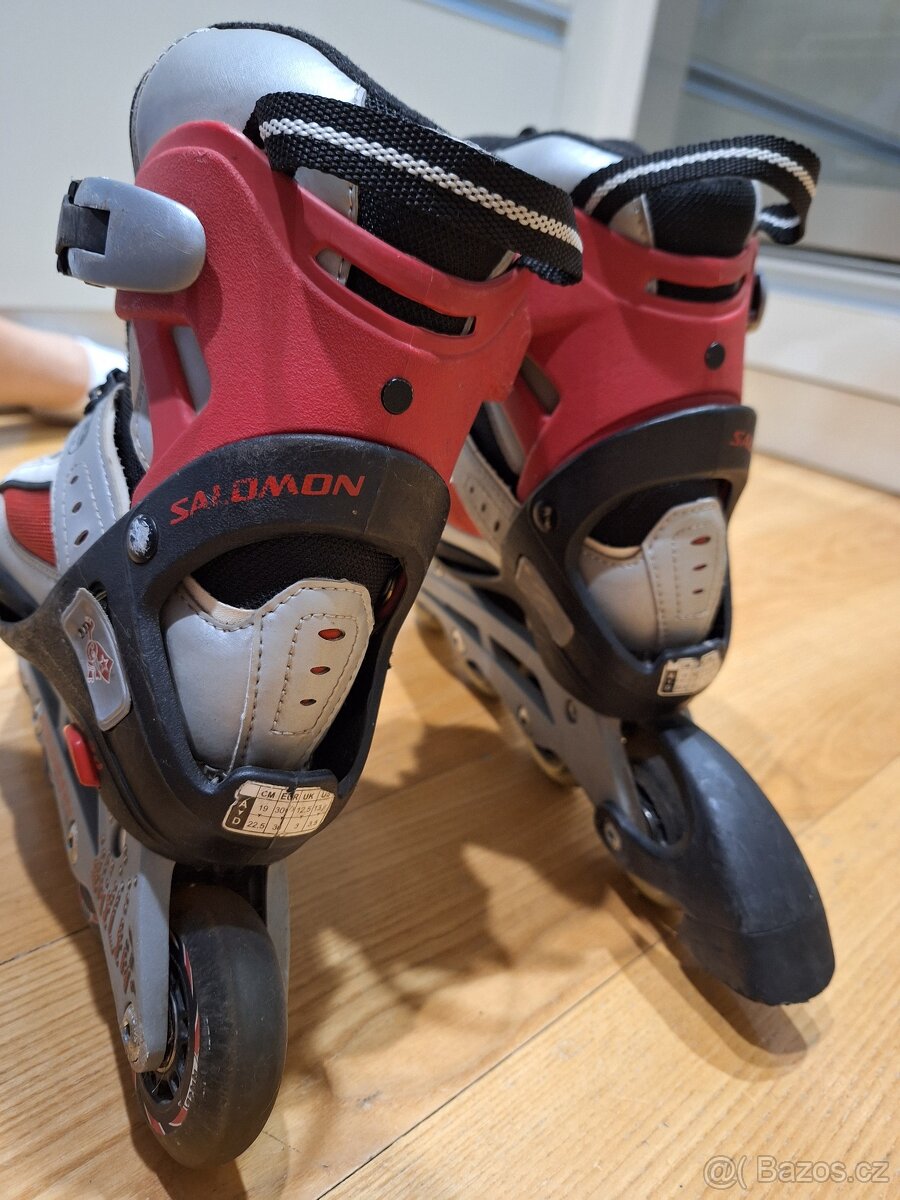 Dětské kolečkové nastavitelné brusle vel 30 - 36 Salomon - 4