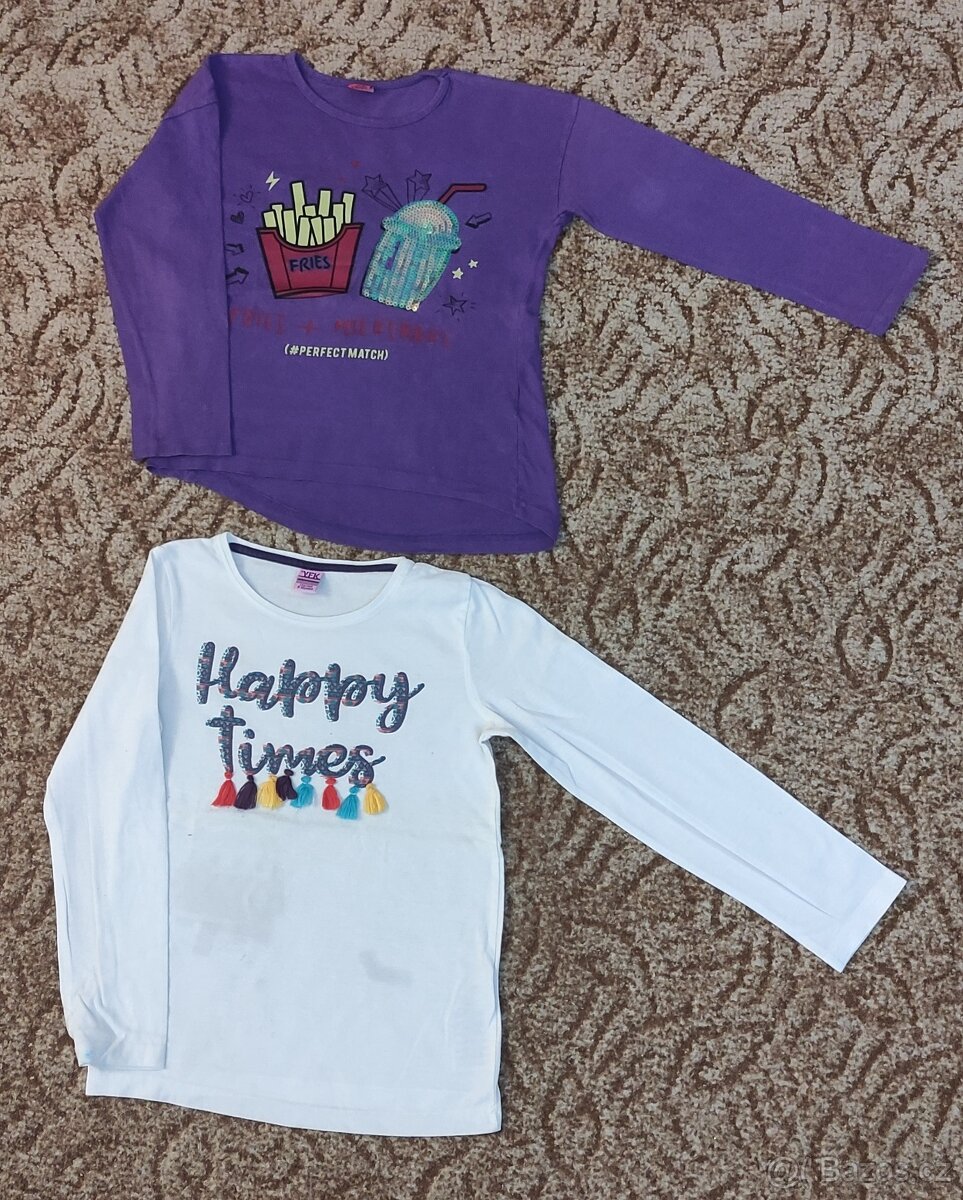 Dívčí trika dlouhý rukáv + košile - 4