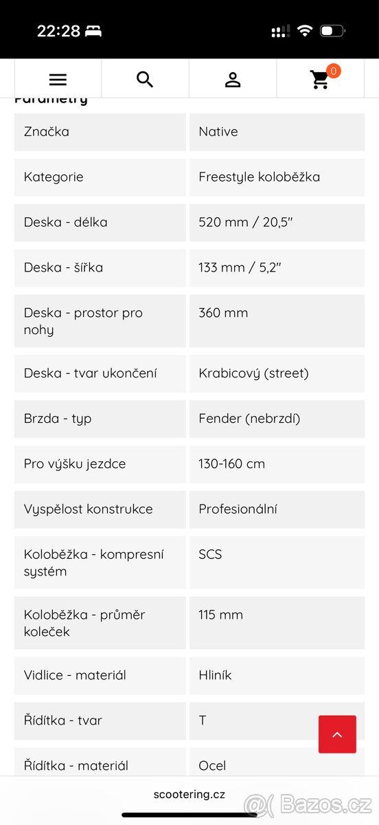 Freestyle koloběžka NATIVE Stem Med - 4