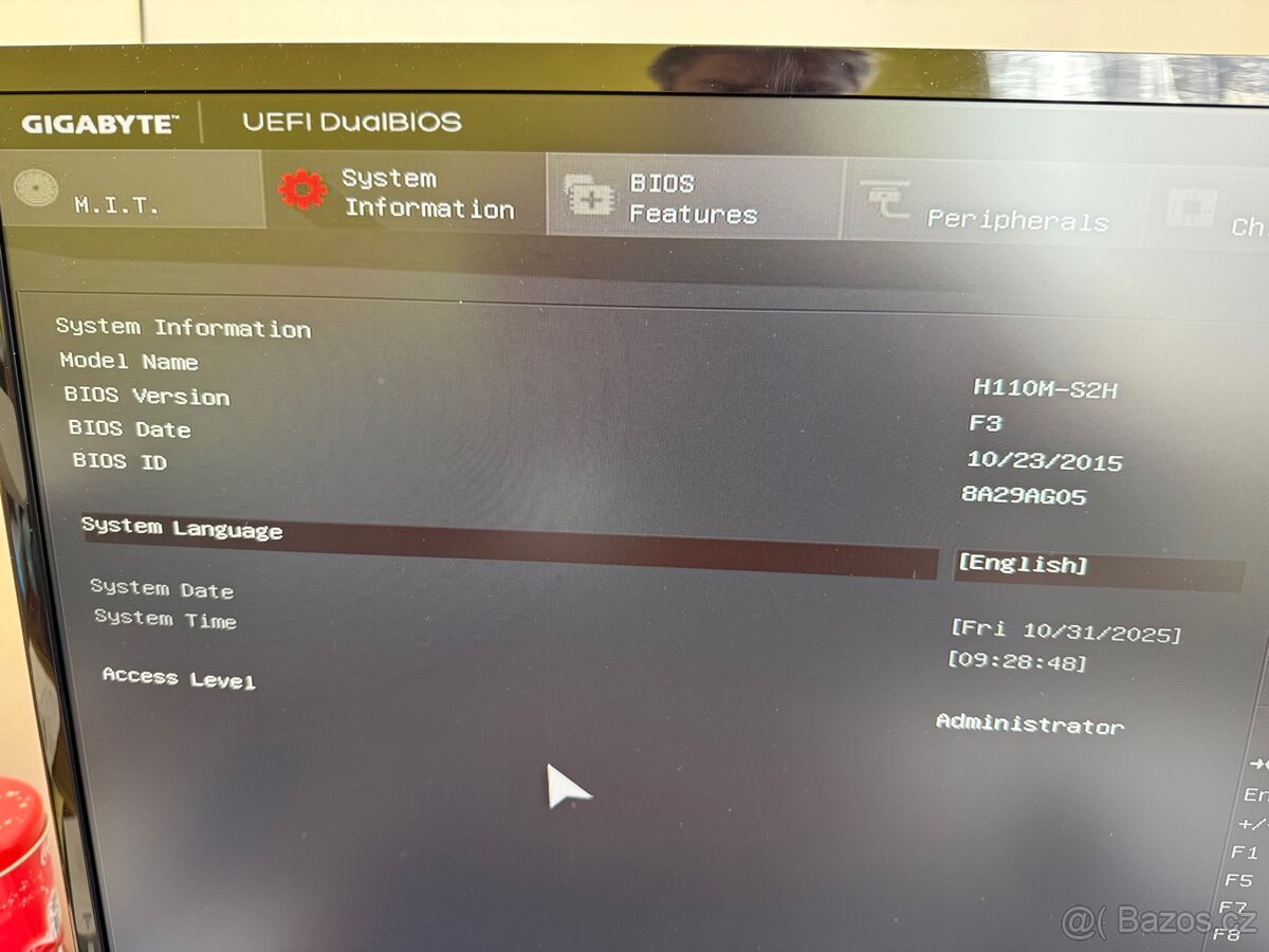 Základní deska CPU Intel G4500 8GB RAM - 4