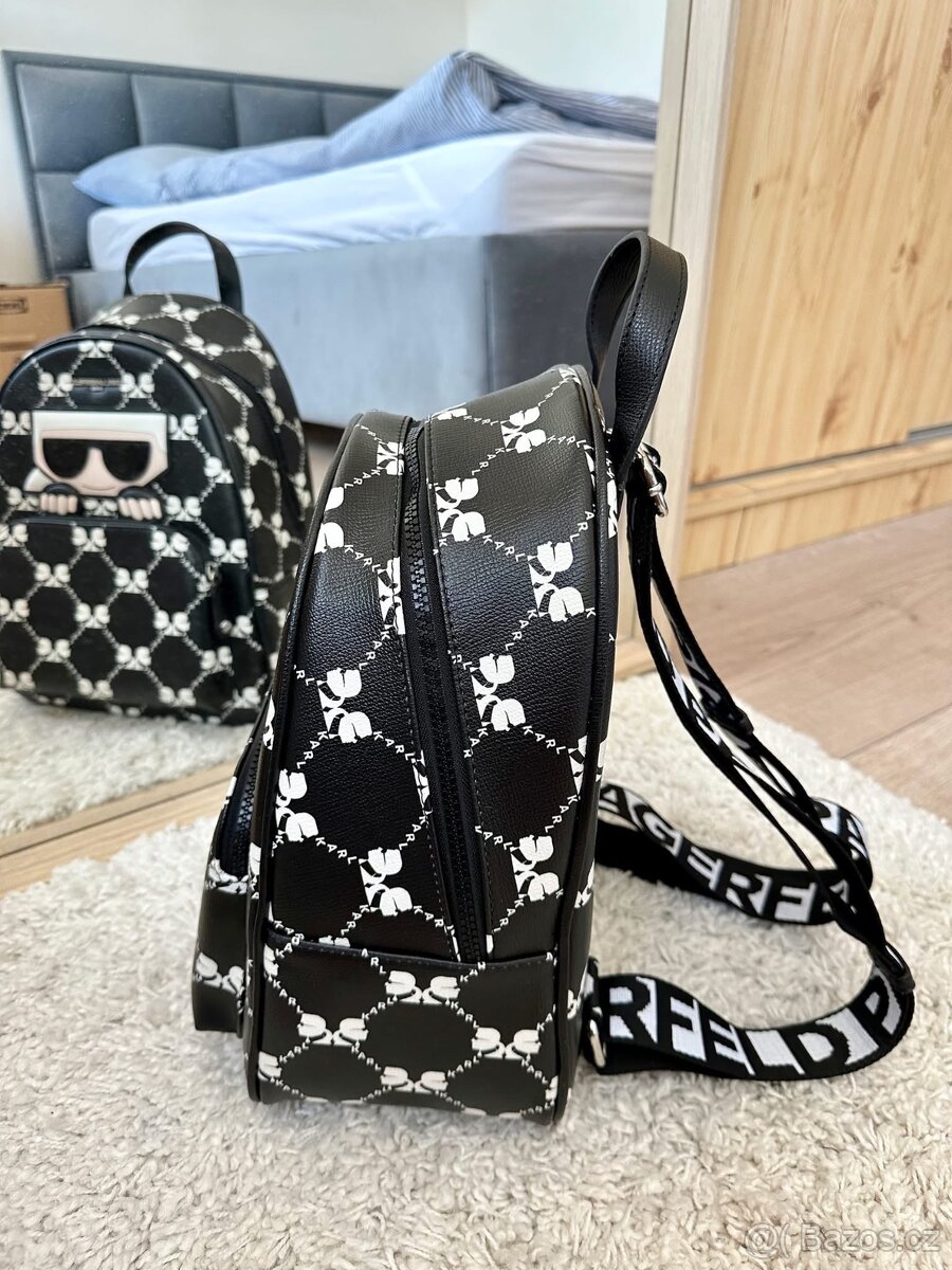 KARL LAGERFELD KRÁSNÝ ČERNÝ BATOH - 4