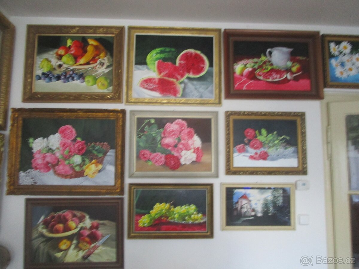 RUČNĚ MALOVANÉ OBRAZY-VÁNOČNÍ SLEVA - 4