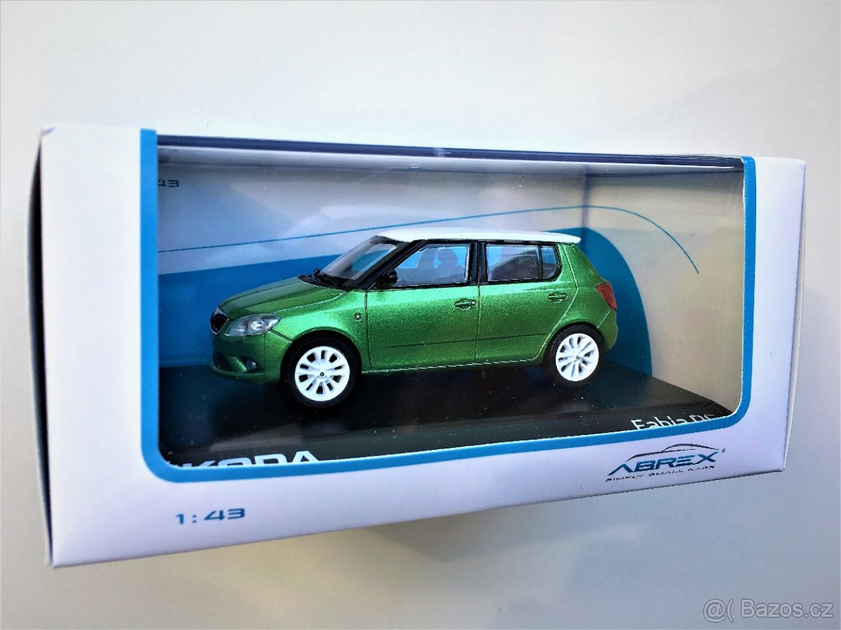 Model ŠKODA Fabia II RS Zelená metalíza "Rallye" Abrex 1/43 - 4