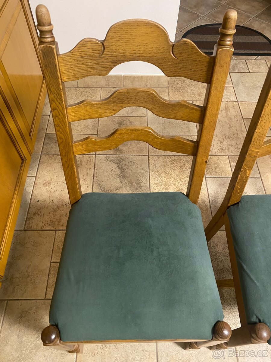 Dřevěné dubové kuchyňské židle - 4