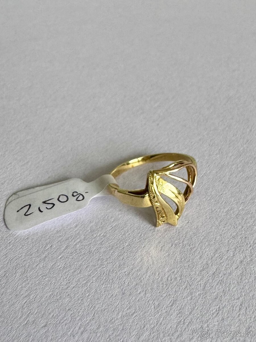 Zlatý prsten 14K, 2,50 g, vel.55 - 4