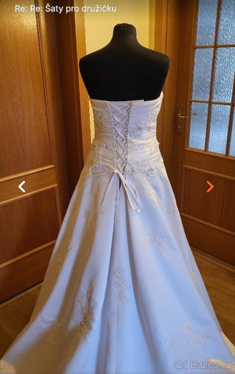 Svatební šaty vel:38/40 - 4