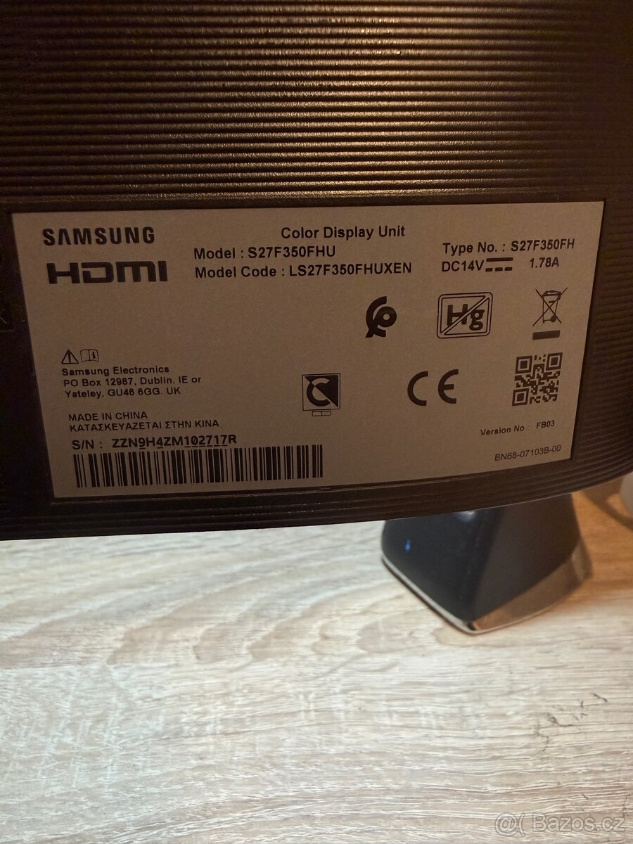 Monitor Samsung S27F350FHU – 27” Full HD, HDMI - 4