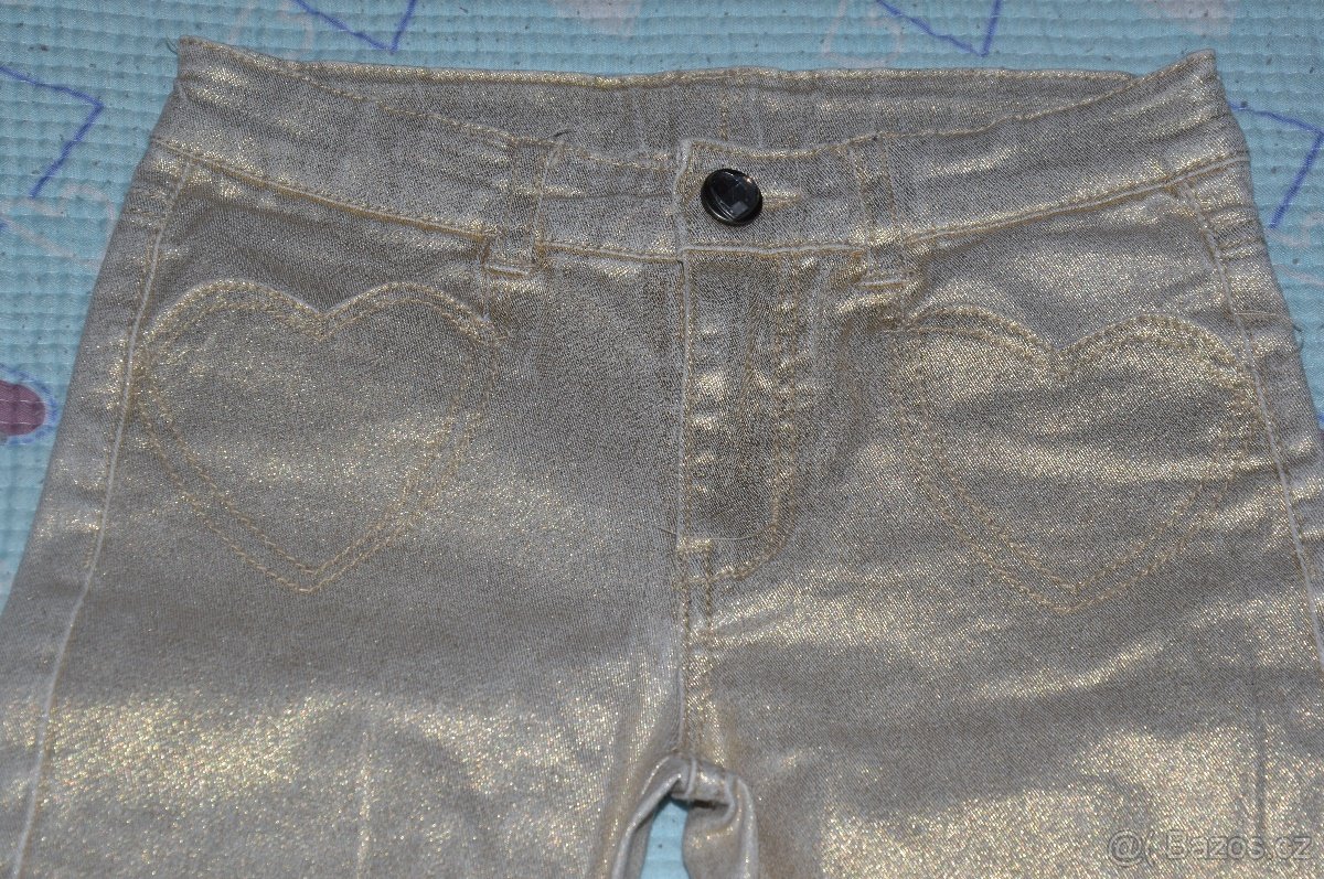 116 Zlaté elastické džíny rifle džegíny H&M - 4