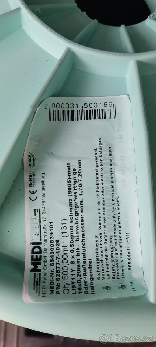 Kabel 8x0,5. LY9Y 11Y 8x0,5 2x500m - 4