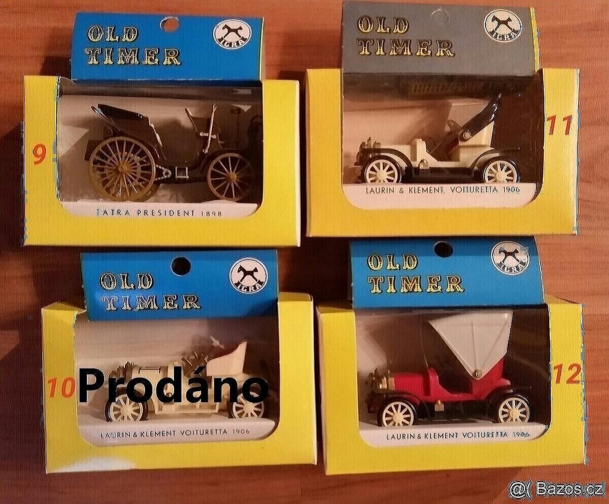 Igra Old timer - stará autíčka s krabičkami 9 ks - 4
