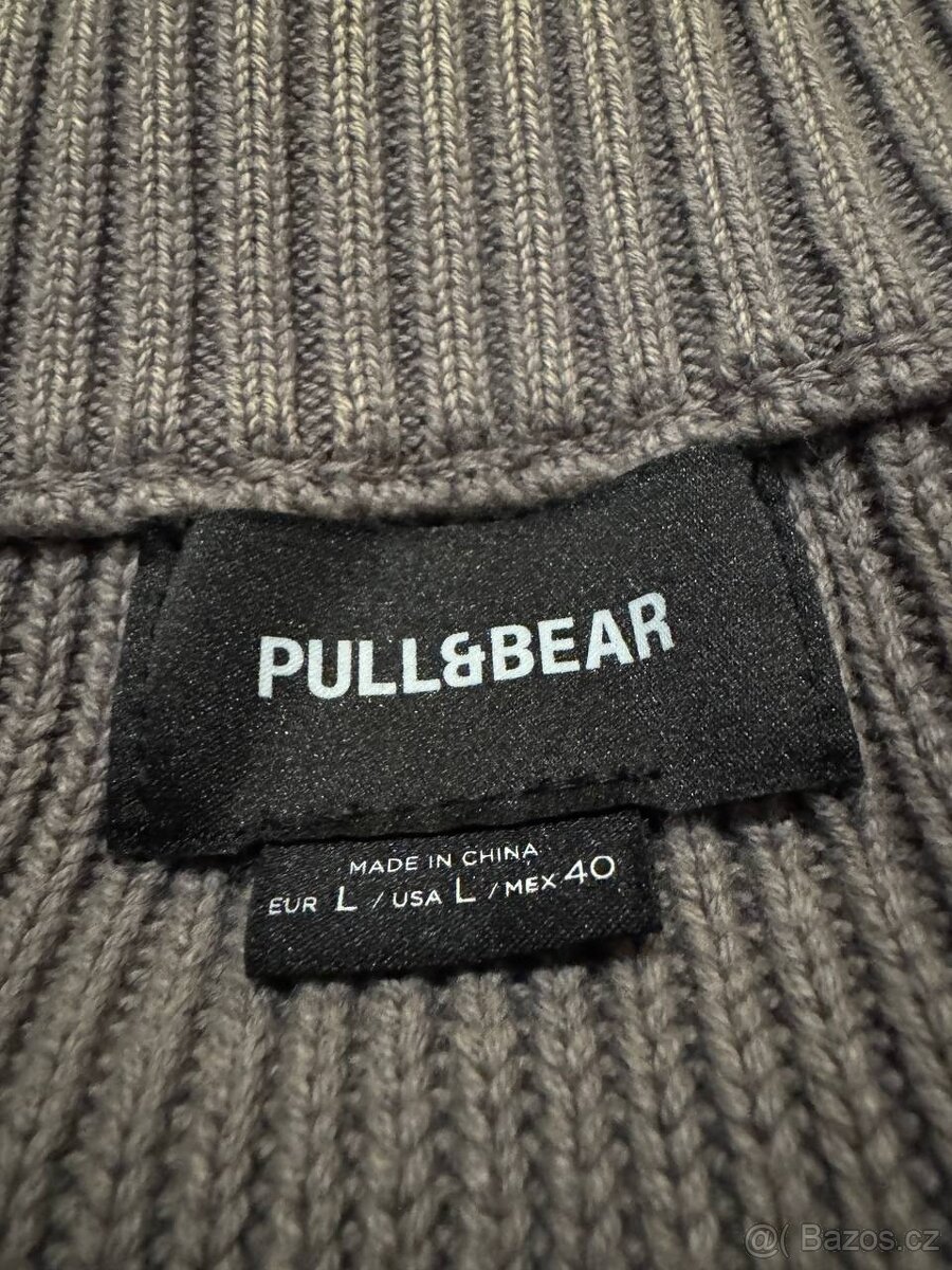 Pull & Bear Úpletový kardigan na zip - 4