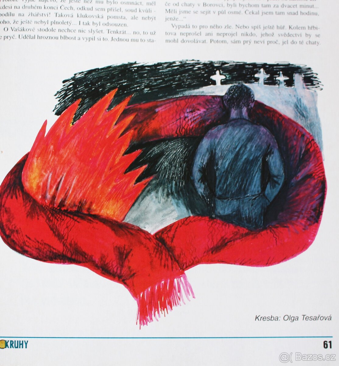 ČERVENÁ ŠÁLA - AKVAREL - 4