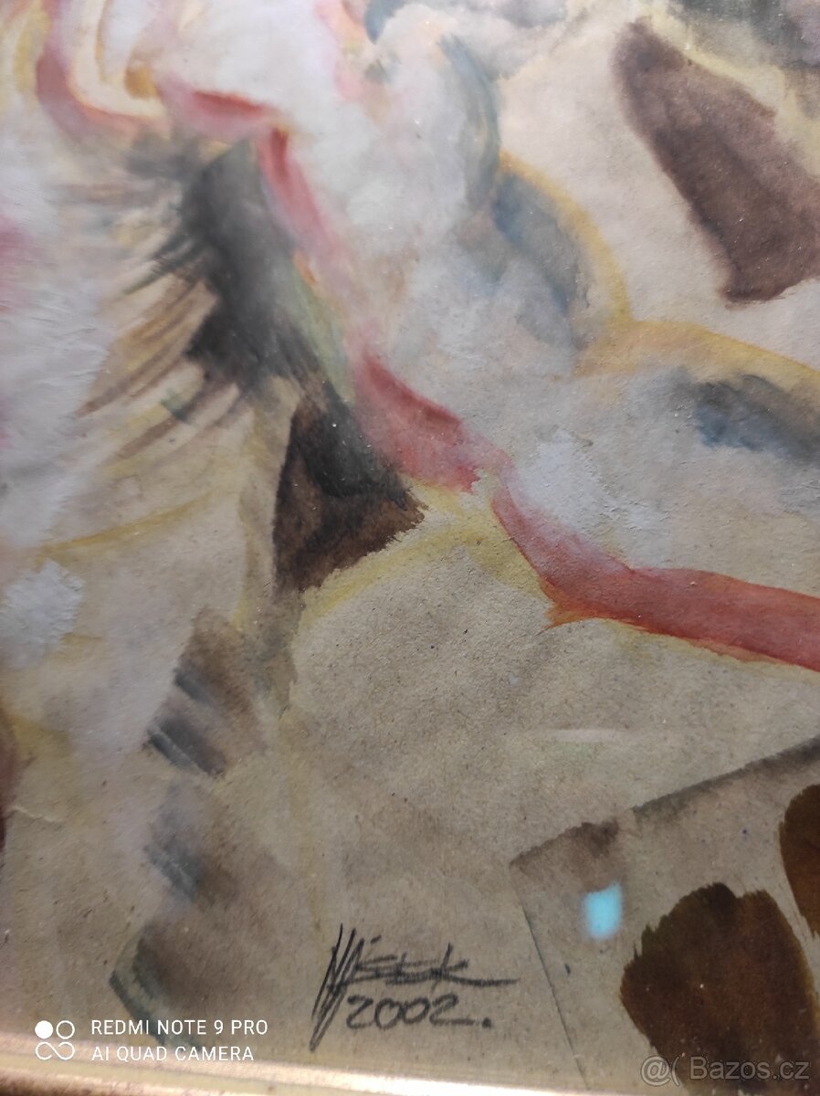 Obraz akvarel cyklista - 4