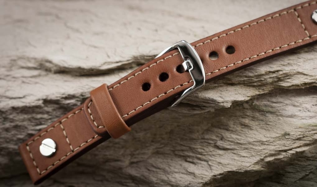 Kožený řemínek č.58 k hodinkám pilotky - 4