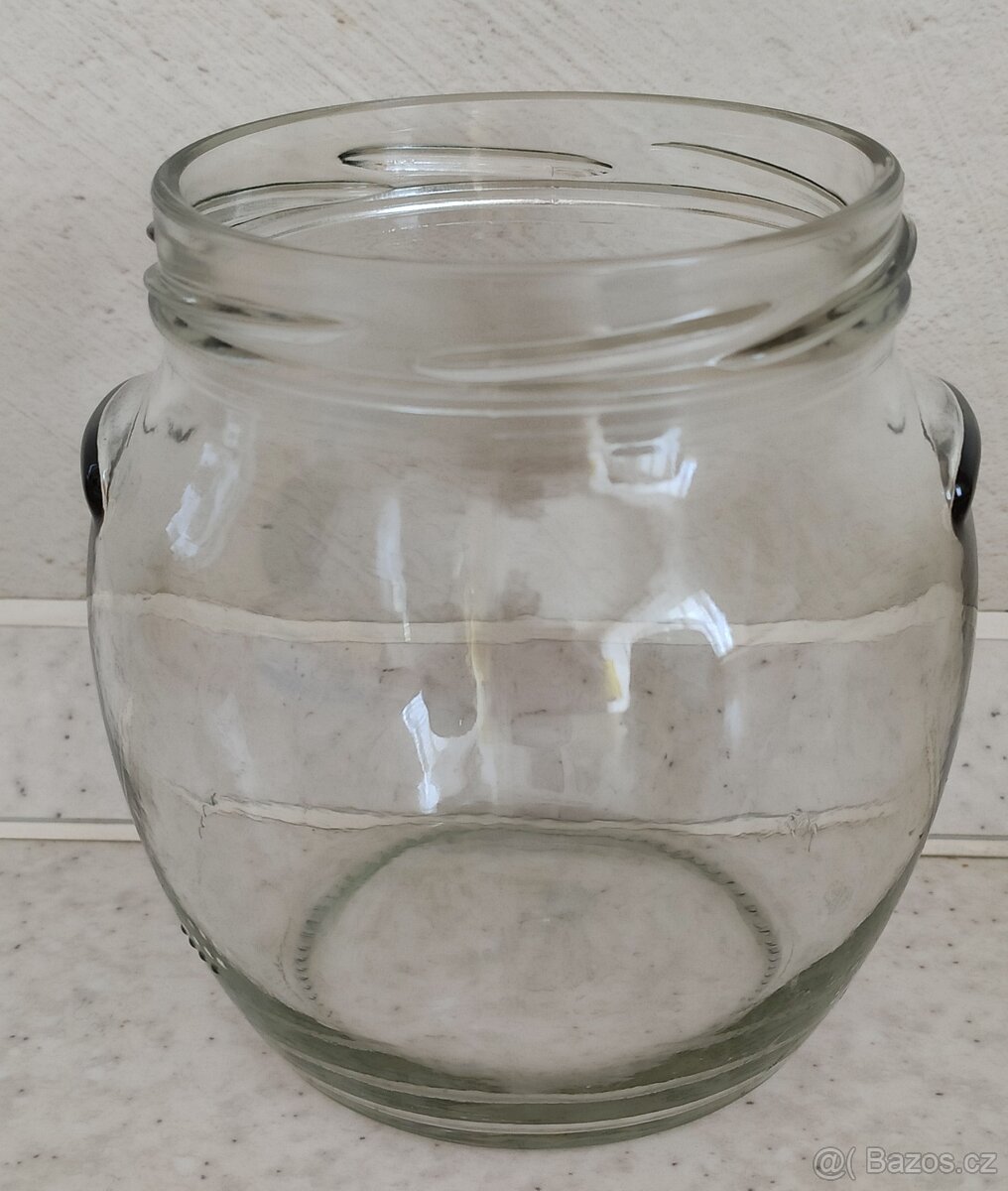 Sklenice zásobník box dóza Velvet 10,-, amfora kus za 5,- Kč - 4