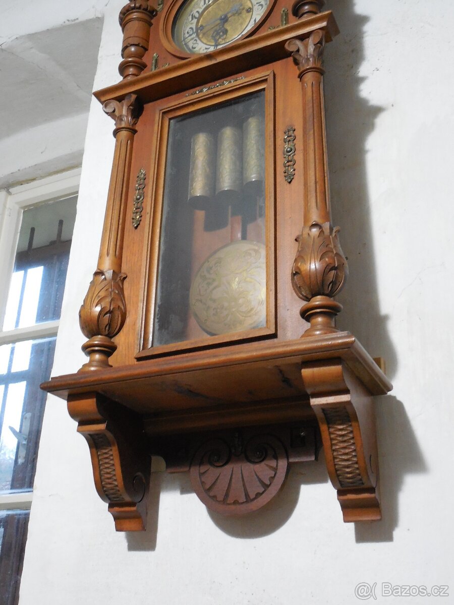 Hodiny pendlovky čtvrťové Gustav Becker - 4