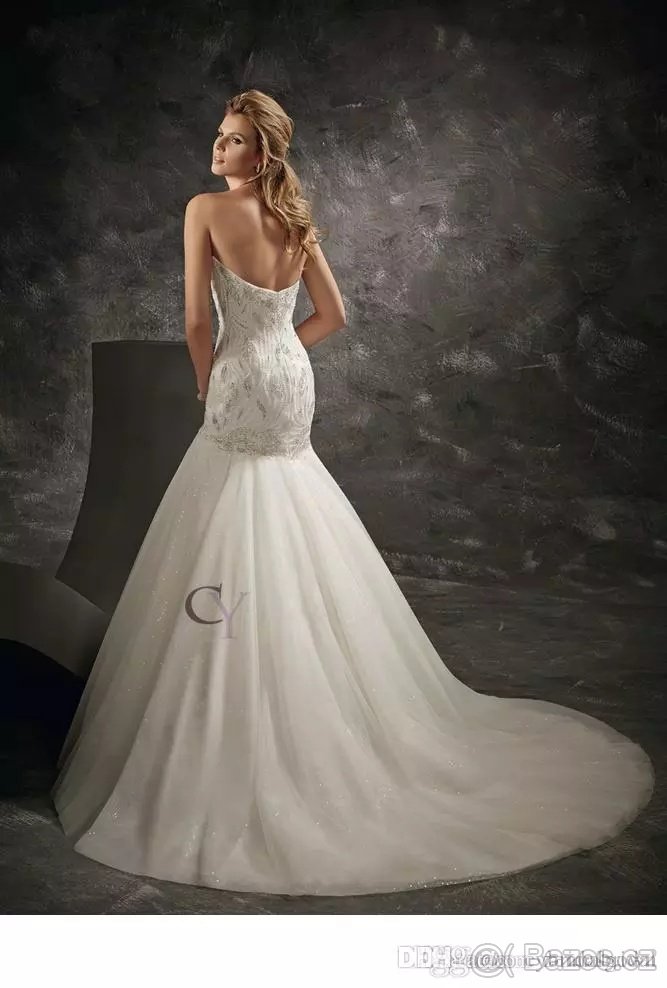 Levné svatební šaty vhodné i na věneček ve vel.38 - 4