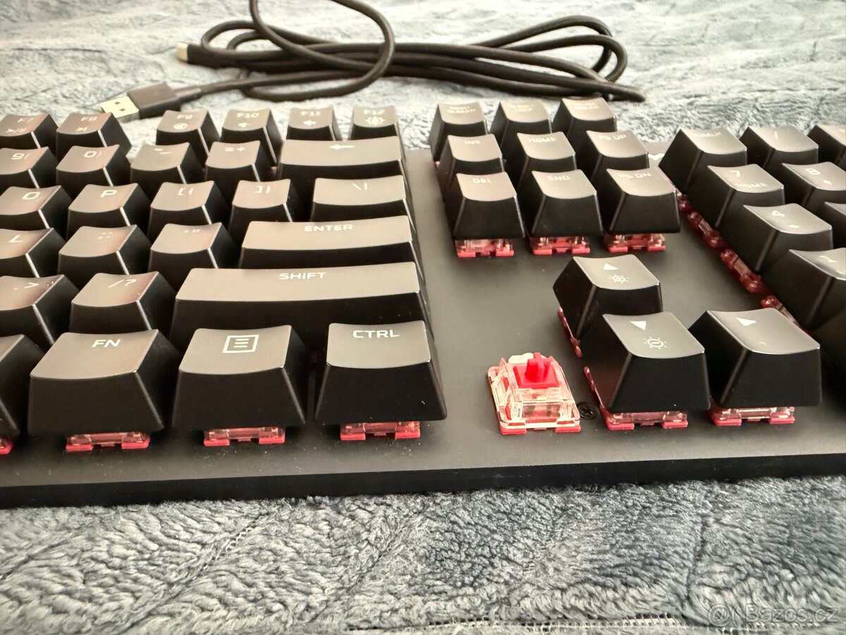 Prodám herní klávesnici Hyperx alloy origins Red - 4