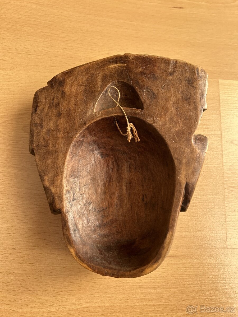 Prodám dřevěný vyřezávaný obličej busta - 4