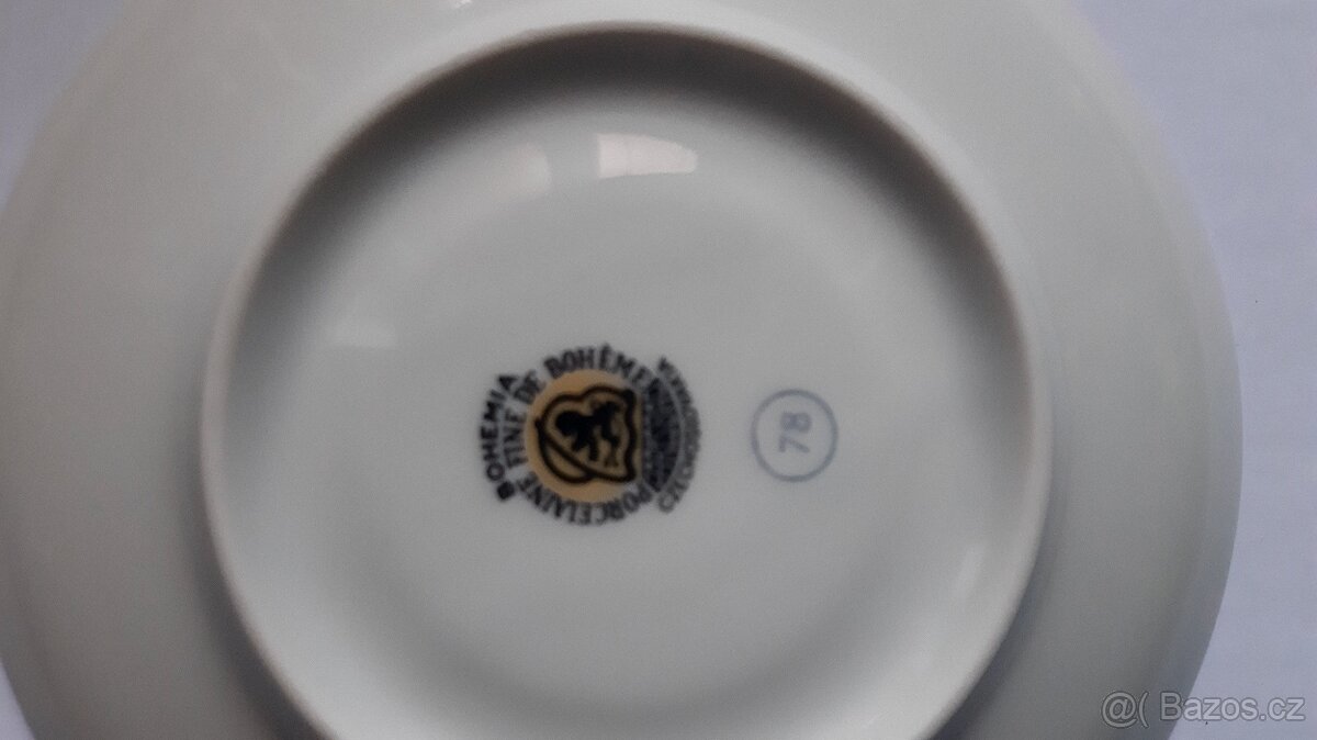 Nádherné porcelánové hrníčky bohatě zlacené sada 6 ks - 4