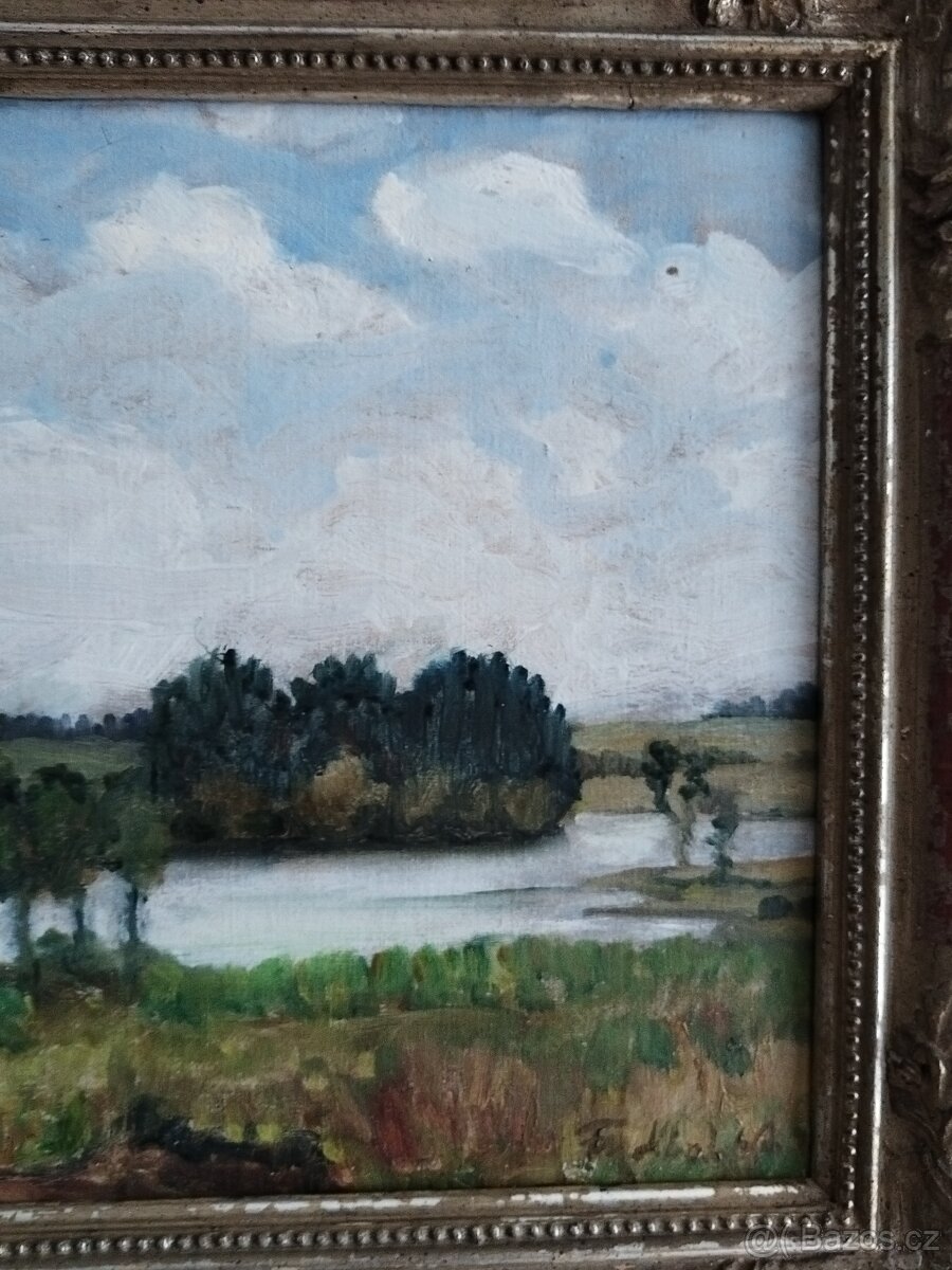 obraz VYSOKÉ NEBE, olej, sign. Franta Líbal - 4