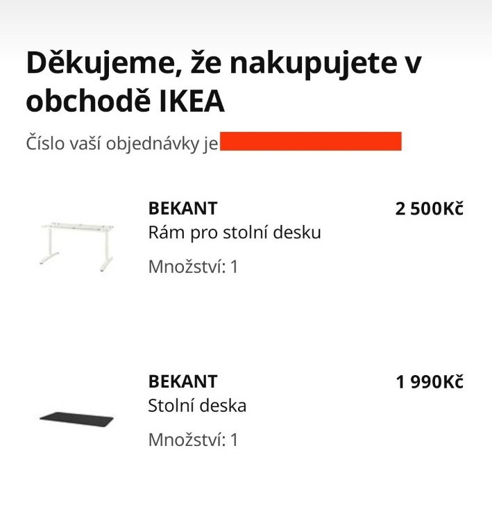 Kancelářský / PC stůl Bekant IKEA - 4