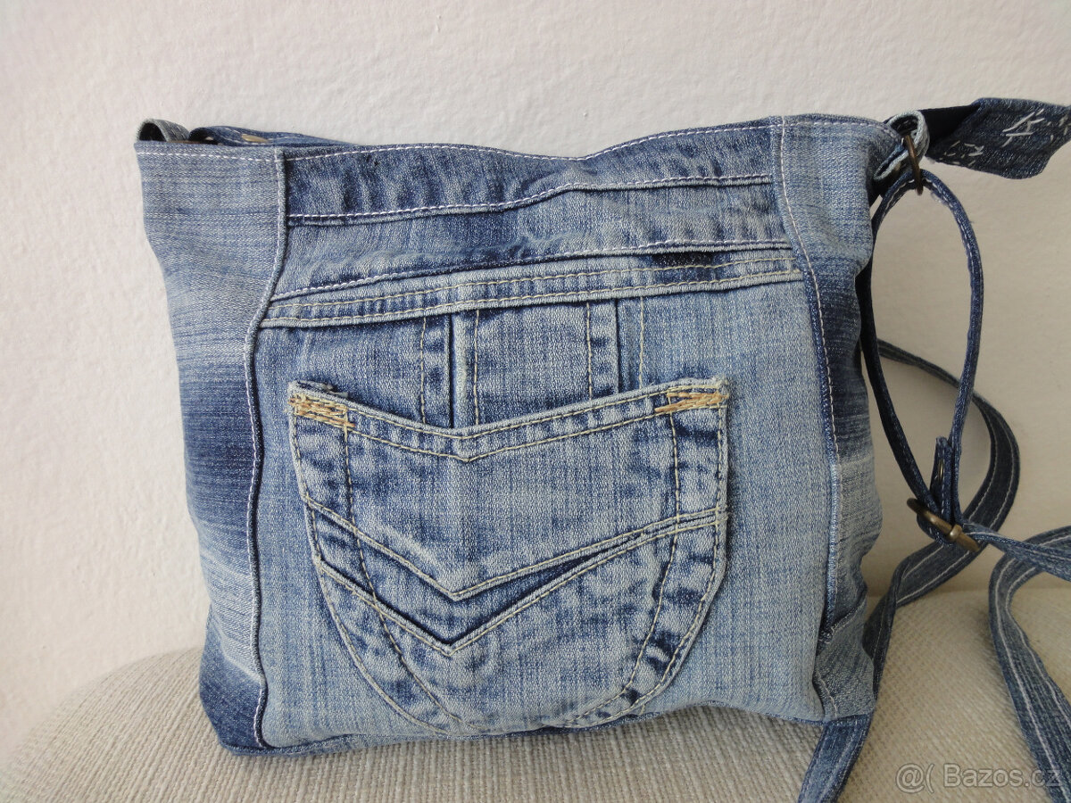 Malá džínová kabelka - 3 kusy/ORIGINÁL - 4