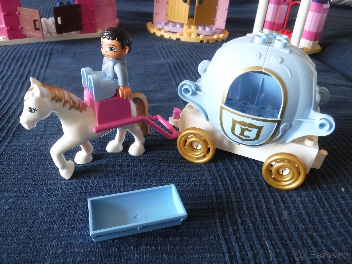 Lego Duplo Zámek Popelka princ kočár kůň nábytek - 4
