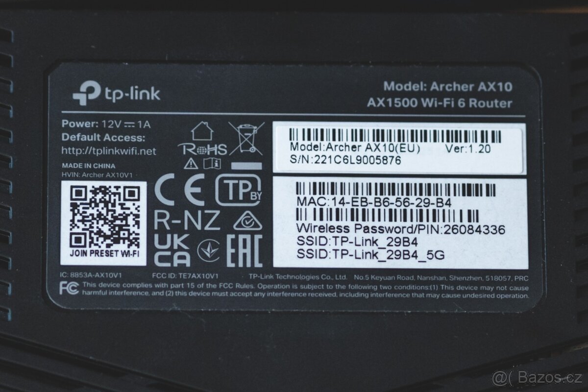 TP Link wifi router - Archer AX10 - 4
