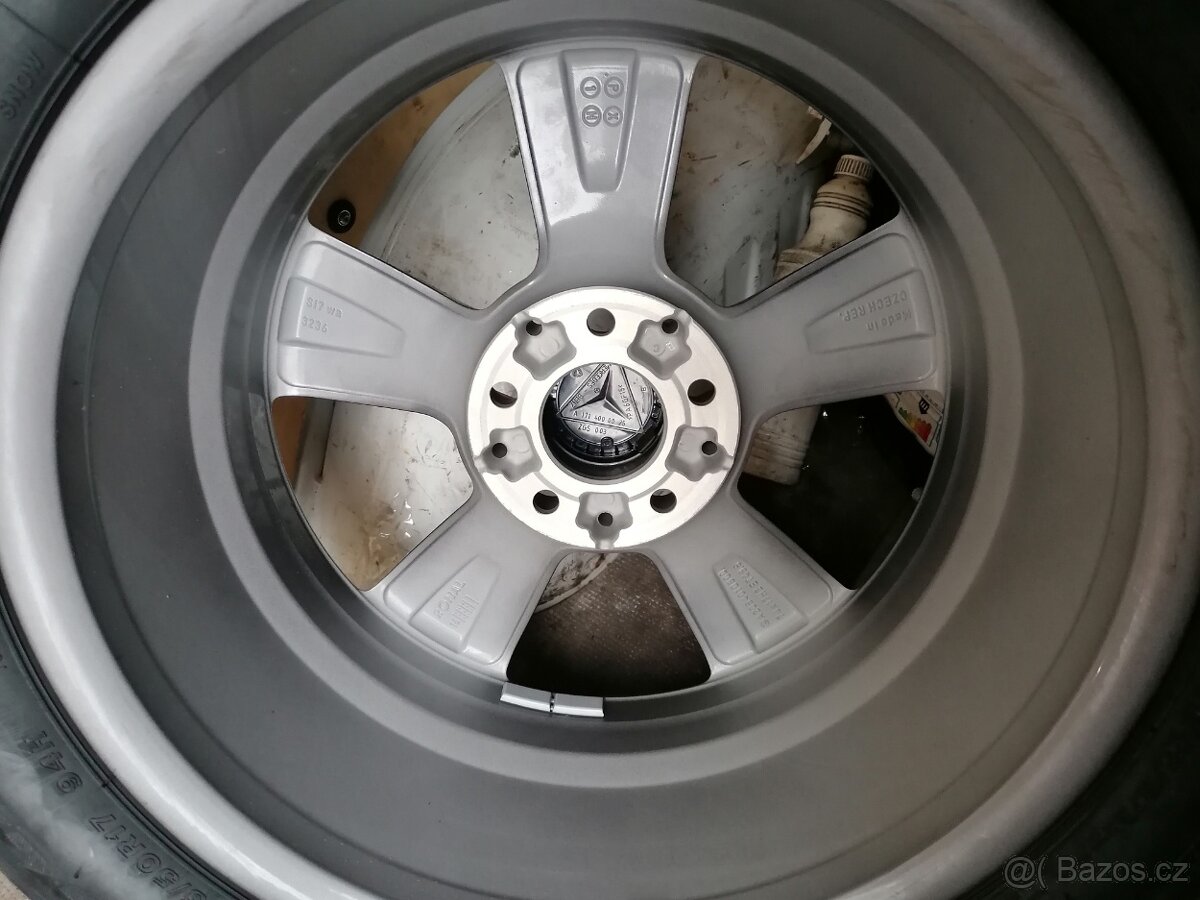 Alu sada=5x112=MERCEDES=s pneu i bez =225/50 R17 - 4
