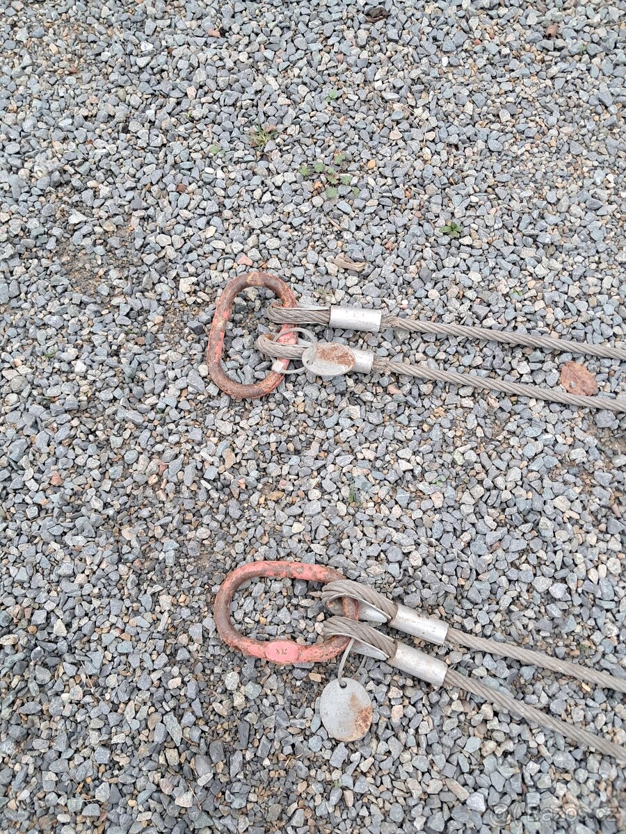 Vázací ocelová lana - dvojhák - mám 2 kusy - 4