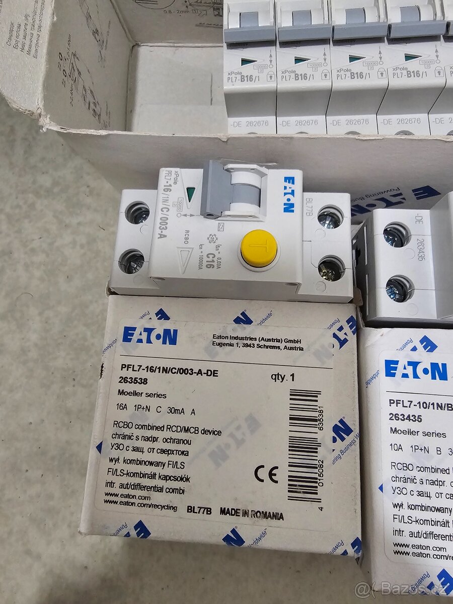 CYKY kabely 1,5 a 2,5 a jističe s chráničem - NOVÉ - 4