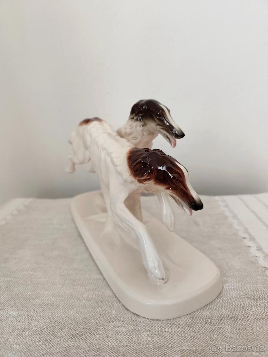 Hertwig chrti psy porcelánová soška - 4