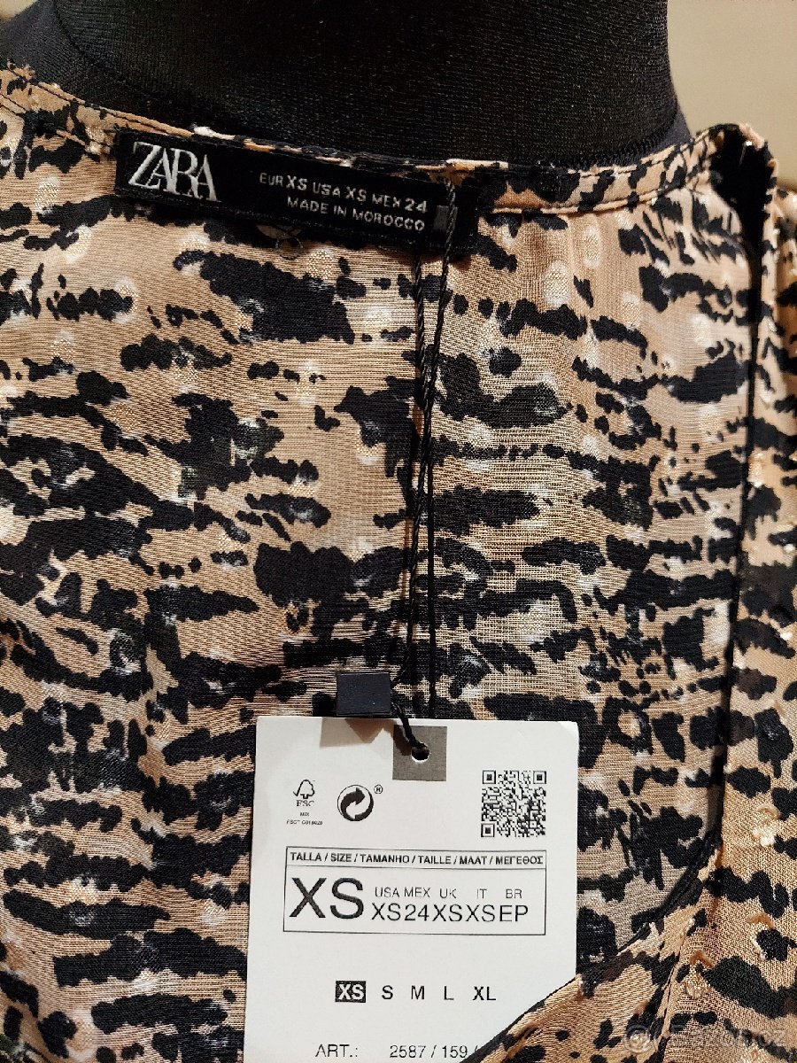 ZARA. Jarní šaty s dlouhým rukávem. - 4