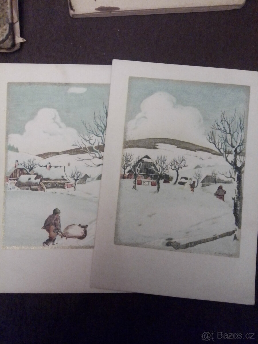 POHLEDNICE MALOVANÉ/RŮZNÁ TÉMATA - 4