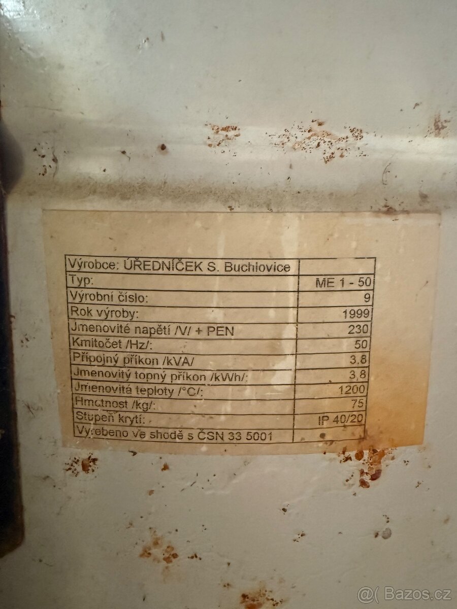 Keramická pec ME1-50 - Úředníčkovi - 4