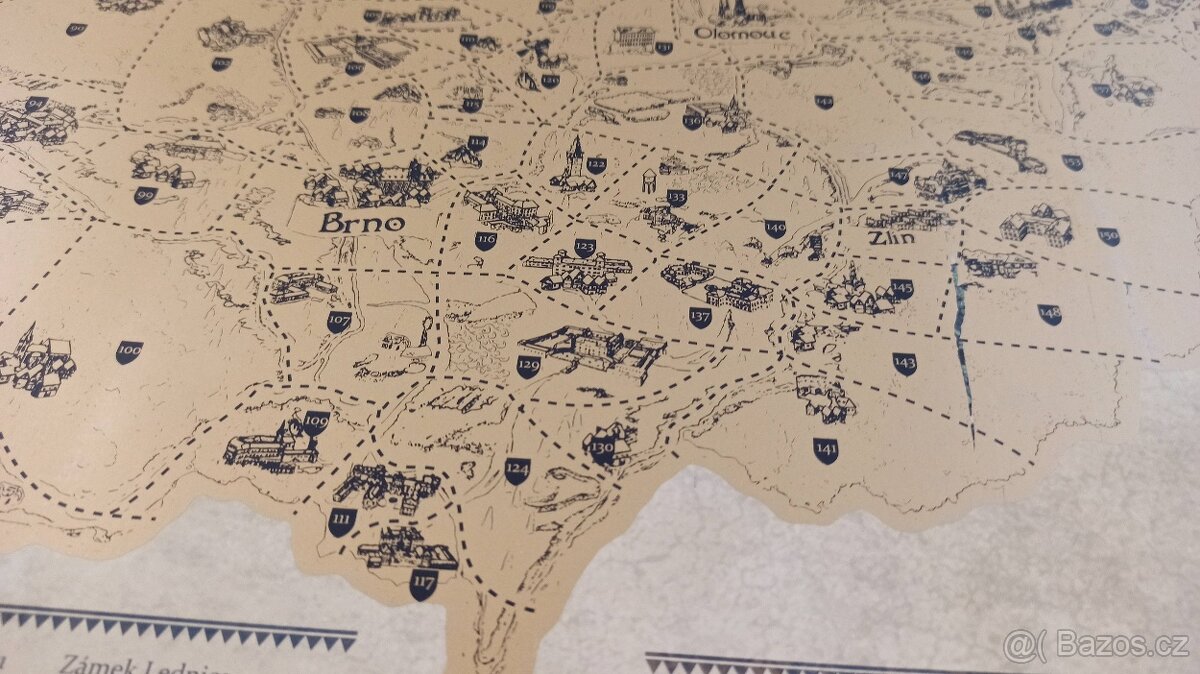 VELKÁ ZLATÁ STÍRACÍ MAPA ČR - NEPOUŽITÁ - 4