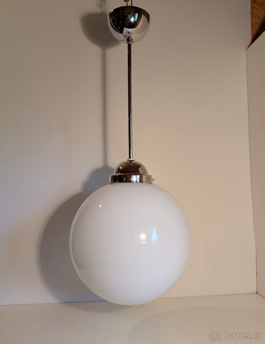 lustr z poniklované mosazi velká koule 30cm až 5ks - 4