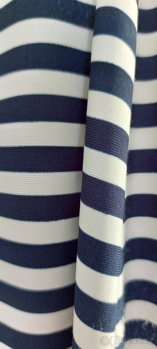 Letní pruhované šaty s uzlem • Velikost S - 4