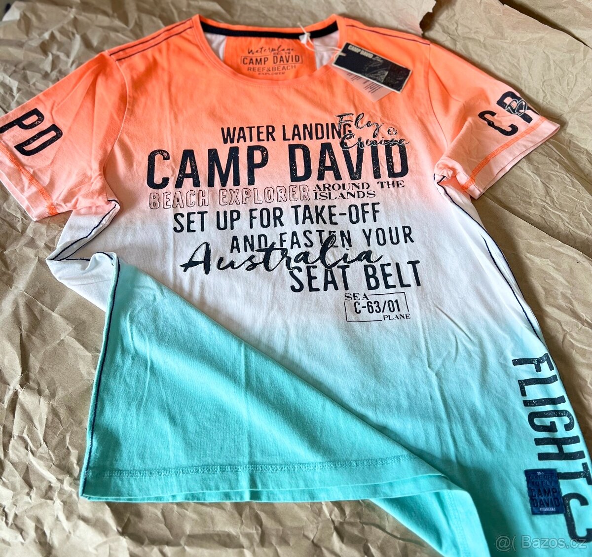 Pánské Tričko Camp David Speed Orange Ombre vel. L Nové - 4