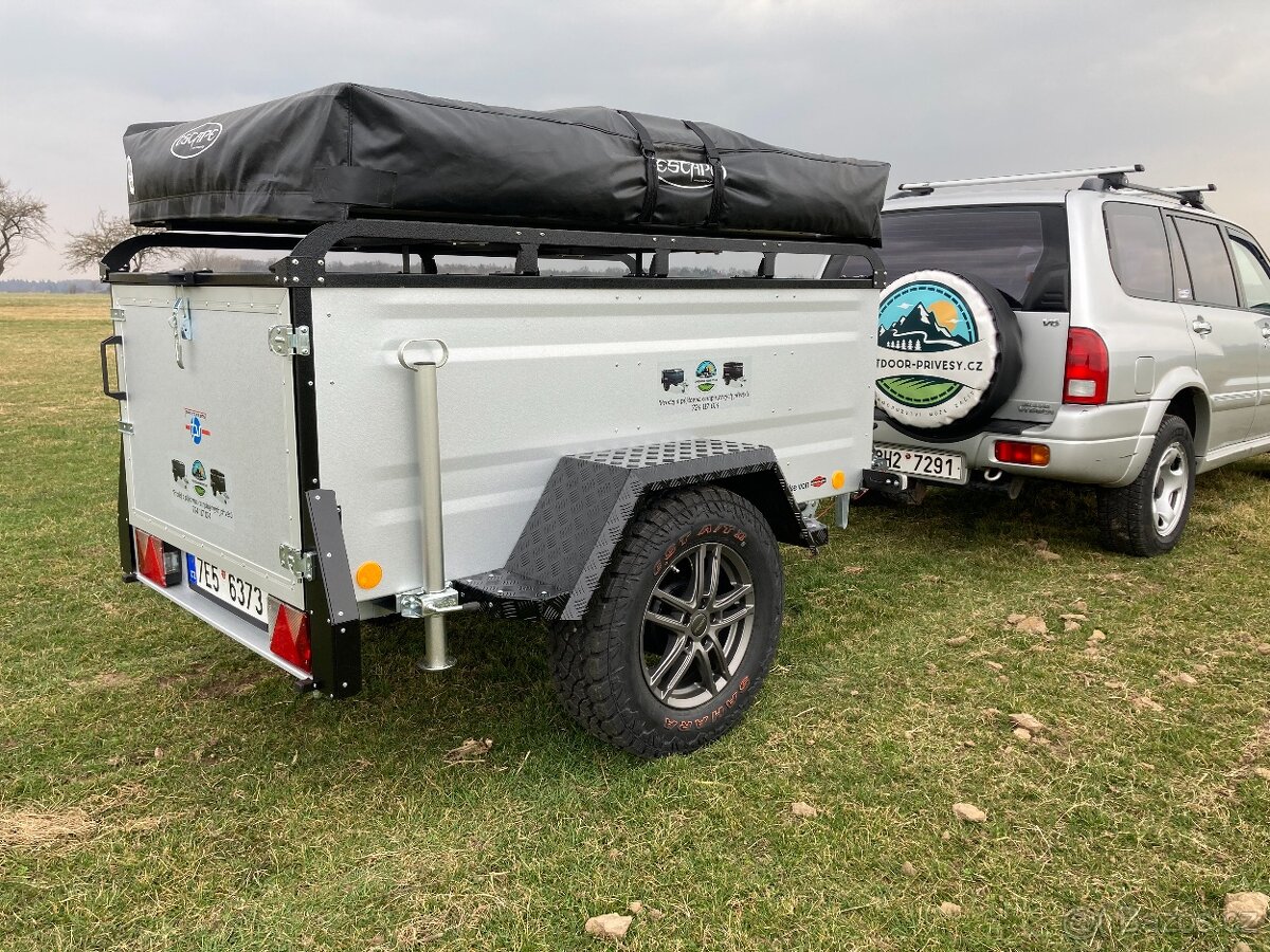 Multifunkční Přívěsný Vozík OFFROAD Camping Poklop na Stan