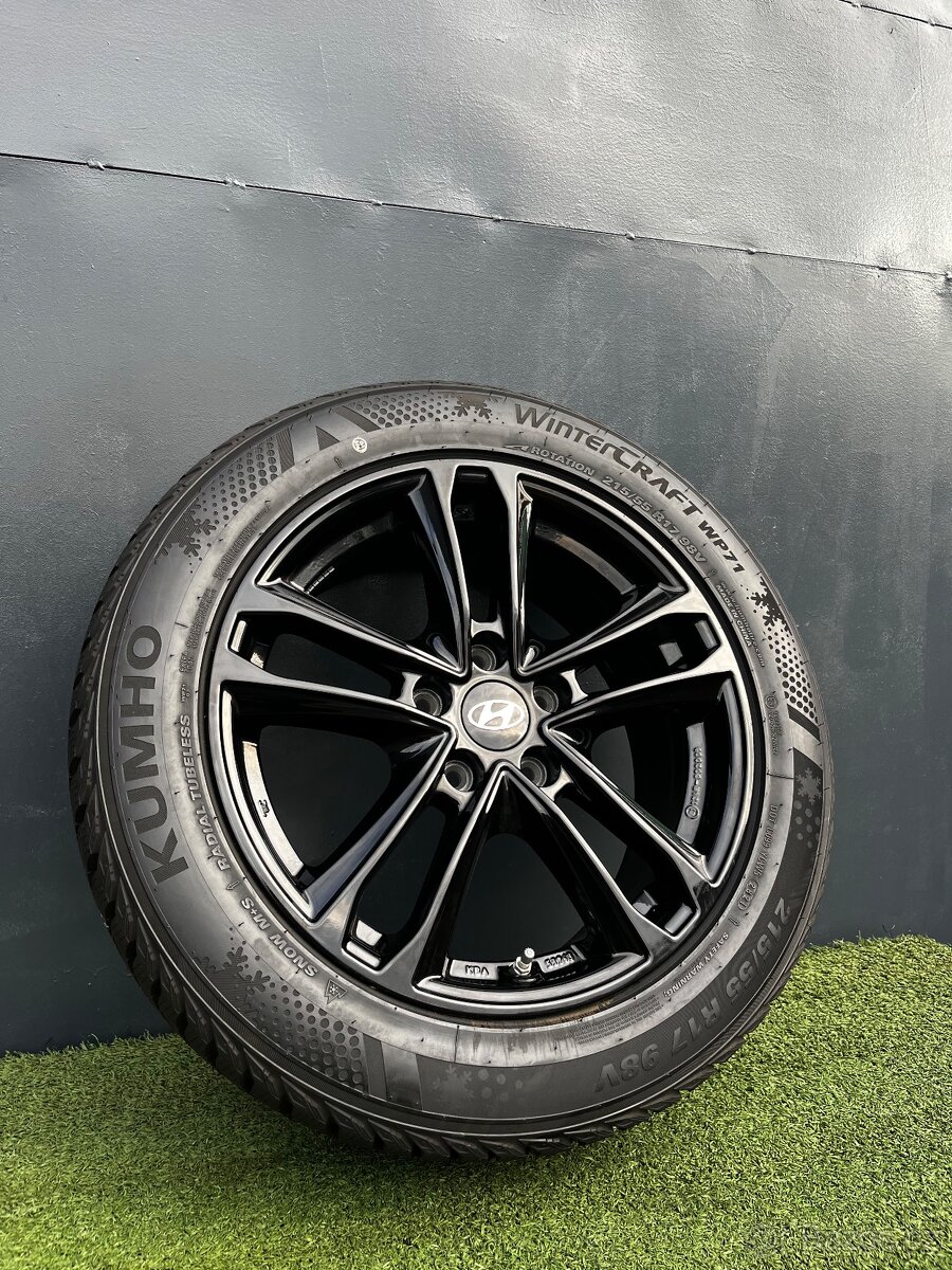 Alu kola Hyundai, Kia 215/55/17 zimní 100% stav - 4