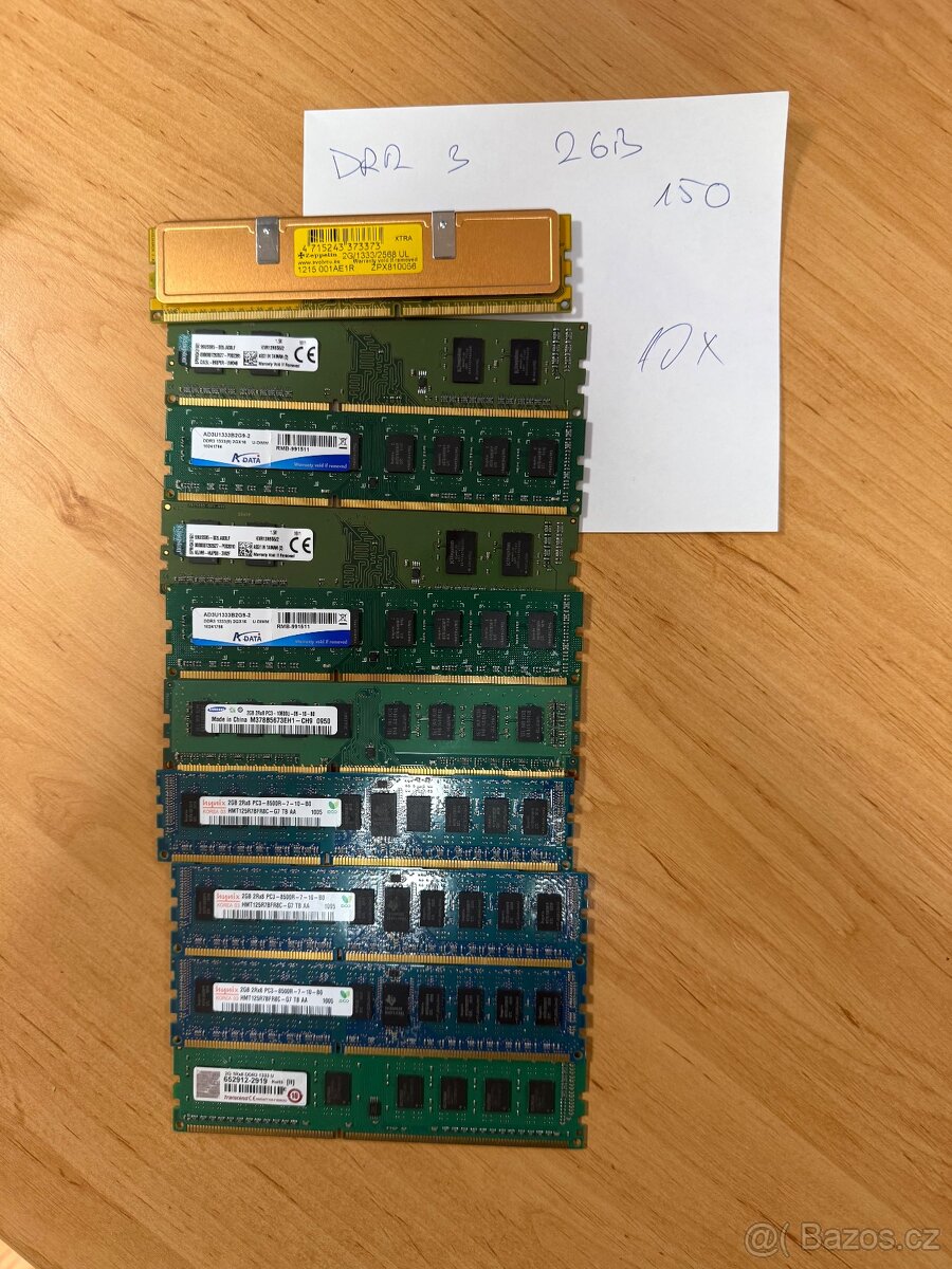 DDR, DDR2, DDR3, DDR4 paměti. SO-DIMM - 4