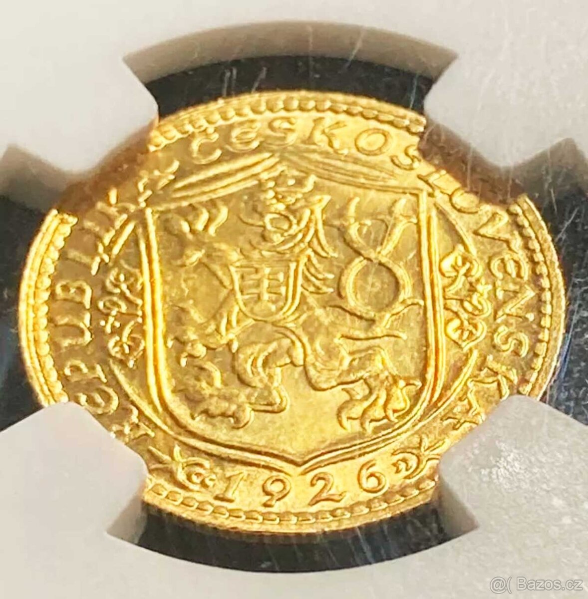 Svatováclavský dukát 1926, certifikace NGC MS 65 - 4